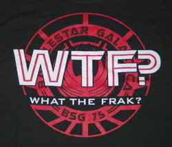 Battlestar Galactica WTF? What The Frak? and Phoenix Logo T-Shirt SIZE XXL, NEW - £21.64 GBP