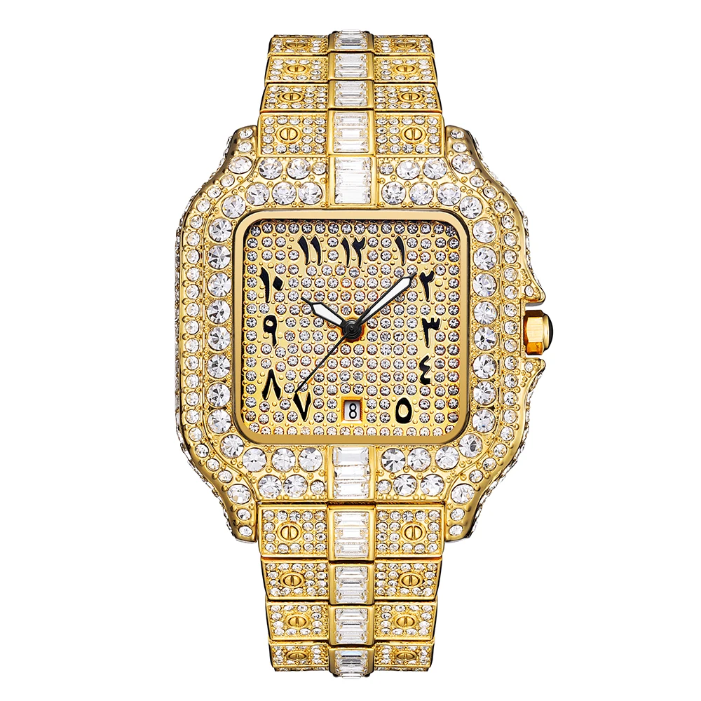 Fashion Cool Black Watches Men Automatic Date Waterproof Clocks Hip Hop ... - £59.86 GBP