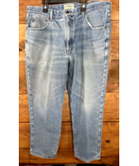 LL Bean Mens Jeans Adult 40x29 Blue Denim Flannel Lined Classic Fit Dist... - $397.86 MXN