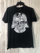 Star Wars Death Vader Skull Graphic Small Black T-shirt Fifth Sun Star W... - $8.90