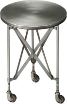 Accent Table Industrial Chic Platinum Distressed Iron Bronze - £911.49 GBP