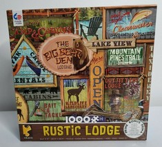 Rustic Lodge The Big Bear Den 1000 Piece Puzzle NEW Ceaco 43375 Signs Fishing - £10.43 GBP