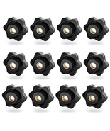 12PCS M8 Star Knurled Clamping Nuts, Black Plastic Threaded Knobs for Ma... - $24.15 CAD