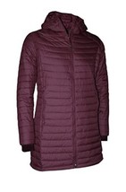 Columbia White Out Mid Omni Heat Long Hooded Light Jacket Epic Plum Puff... - $148.49