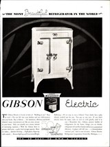 1932 Gibson Vintage Print Ad Monounit Refrigerator Electric Greenville Michigan - £19.31 GBP