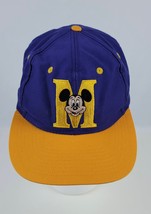 Vintage 90s Mickey Mouse M Hat Snapback Goofy&#39;s Hat Co.Blue &amp; Yellow Great Cond - £15.63 GBP