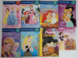 Lot of 8 DISNEY PRINCESS Step into Reading Reader Children Books Frozen Ariel - £8.63 GBP