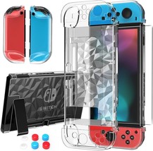 Case Compatible With Nintendo Switch Case Dockable with Screen Protector, Clear - £13.95 GBP
