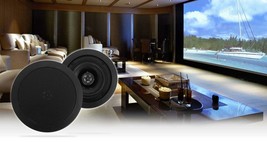 2 Rockville HC55-16 Black 5.25&quot; 300 Watt In-Ceiling Home Theater Speakers 16 Ohm - £51.94 GBP