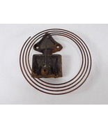 VINTAGE REGULATOR WALL CLOCK SPRING CHIME W/ CAST IRON MOUNT 4 1/2&quot; DIAM... - $9.49 CAD