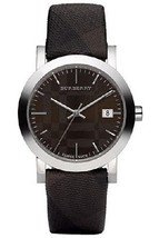 Burberry Bu1775 Swiss Smoked Check Brown Fabric Strap Womens Watch - £525.00 GBP