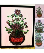 Handcrafted Quilled Paper Art Floral Vase - £31.38 GBP