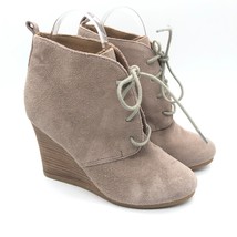 Steve Madden Womens Ankle Boots Wedge Heel Suede Lace Up Beige 9 - £15.04 GBP