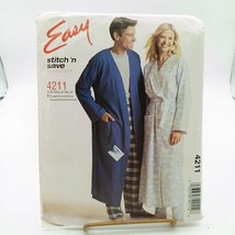 Vintage McCall&#39;s Easy Stitch &#39;n Save Sewing Pattern 4211 Men&#39;s &amp; Women&#39;s Robe - £9.00 GBP