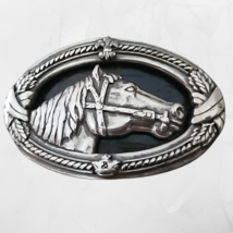 Black Alligator Look Belt Horsehead Buckle 1996 image 2