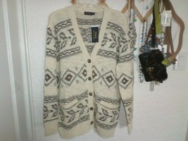 Polo Southwestern Print Wool Blend Cardigan Sweater Nwt Size L - £99.91 GBP