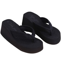 Summer Soft Women Open Toe Wedge Sandals Thong Flip Flops Platform Slippers Beac - £14.84 GBP
