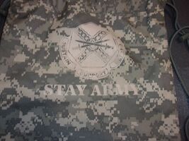 DISCONTINUED US ARMY MINI BACKPACK ACU DIGITAL DESIGN 43RD TRANSPORTATIO... - $23.48