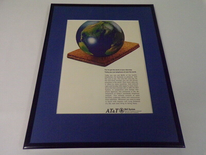 Primary image for 1966 AT&T / Bell Telephone Framed 11x14 ORIGINAL Vintage Advertisement 