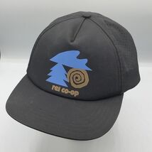 REI Co-op Strapback Trucker Hat Black One Size Mesh Back Adjustable Cap - $24.74