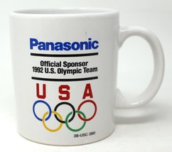 Panasonic 1992 USA Olympic Sponsor Coffee Tea White Cup Mug Vintage - £9.51 GBP