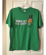 Wanna Get A Lil Luck Mens L Green Leprechaun Shamrock T-shirt NWT - $24.33 CAD