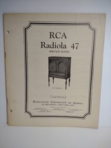 RCA Radiola 47 Vintage Original 1929 Service Notes Manual Radio Victor 2... - $44.18