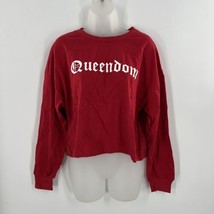 Forever 21 Plus Queendom Red Long Sleeved Cropped Top Shirt Size OX - £17.36 GBP