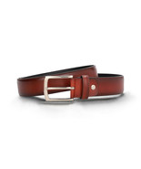 Herren Gürtel aus Apple Skin vegane Kleider Anzug karree Schnalle konisc... - €65,22 EUR