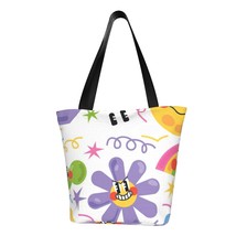A Colorful Pattern With Cartoon Characters Ladies Casual Shoulder Tote S... - £19.58 GBP