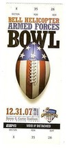 2007 Armed Forces Bowl Game Unused Ticket Cal Air Force - £64.07 GBP
