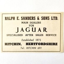 1954 Ralph Sanders Jaguar Dealer Advertisement Import Automobilia Hitchi... - $19.99