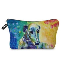 Geli Dog Printed Women&#39;s Mini Cosmetic Bag Greyhound  Print Ladies Makeup Bags O - £45.46 GBP