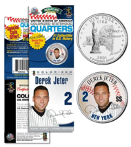 DEREK JETER Yankees PROMO New York State Quarter Coin &amp; Card in Sealed P... - £10.26 GBP