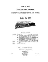 American Flyer Trains 322 Service Manual Parts Sheet Trains - Copy - £5.49 GBP