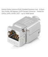 6 pack Rj45 Shielded Keystone Jack Slim Profile 90 Degrees F/stp Female ... - $455.36 MXN