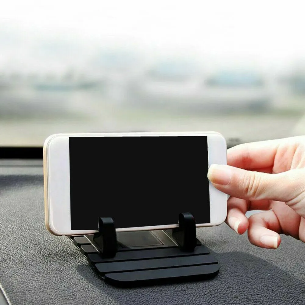 Black Car Dashboard Non-Slip Rubber Mat Phone Holder Pad Stand Anti-slip Car S - £12.10 GBP