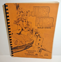 Joker Poker Pinball Machine Service Manual Original 1978 Vintage Electronic - £33.91 GBP