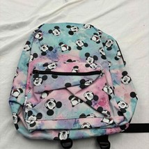 Disney Mickey Mouse Women Backpack Multicolor Tie-Dye Graphic Print Size Medium - £20.57 GBP