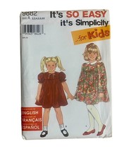 Simplicity Girls Dress Pattern So Easy Sizes 2 3 4 5 6 6X New Uncut Vint... - $147.62 MXN