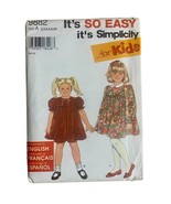 Simplicity Girls Dress Pattern So Easy Sizes 2 3 4 5 6 6X New Uncut Vint... - $145.53 MXN
