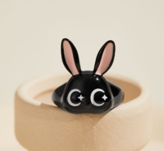 Cute rabbit ring Black girls popular fashion niche food ring bracelet fa... - £15.78 GBP