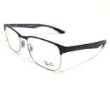 Ray-Ban Brille Rahmen RB8416 3016 Schwarz Blau Silber Carbon Faser 55-17... - $107.16