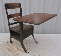 Vintage Childs Wood &amp; Metal School Desk - $30.00