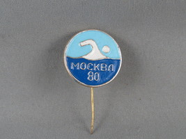 Summer Olympic Games Pin - Moscow 1980 Swimming Event - Stick Pin - £11.75 GBP