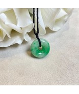 Jadeite Donut Pendant, Handcrafted Peaceful Jade Pendant 100% Type A Jad... - $82,645.26 MXN