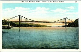 Postcard The Bear Mountain Bridge Crossing the Hudson New York - £8.87 GBP