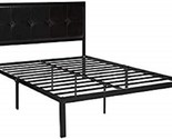 Zinus Cherie Faux Leather Classic Platform Bed Frame, Full, With Steel S... - £148.49 GBP