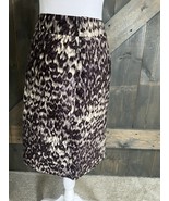 J. Crew Pencil Skirt Women Size 6 Black Gray Animal Print Silk Wool Blen... - $33.72 CAD