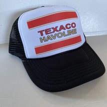 Vintage Texaco Hat Havoline Oil Trucker Hat snapback Black Cap NASCAR - £13.76 GBP